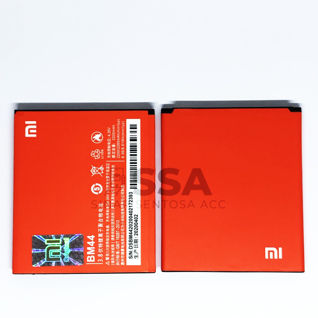 Baterai Original 100% Xiaomi Redmi 2 2s Prime Pro BM44 BM 44 Battery Batre Batrai Bergaransi