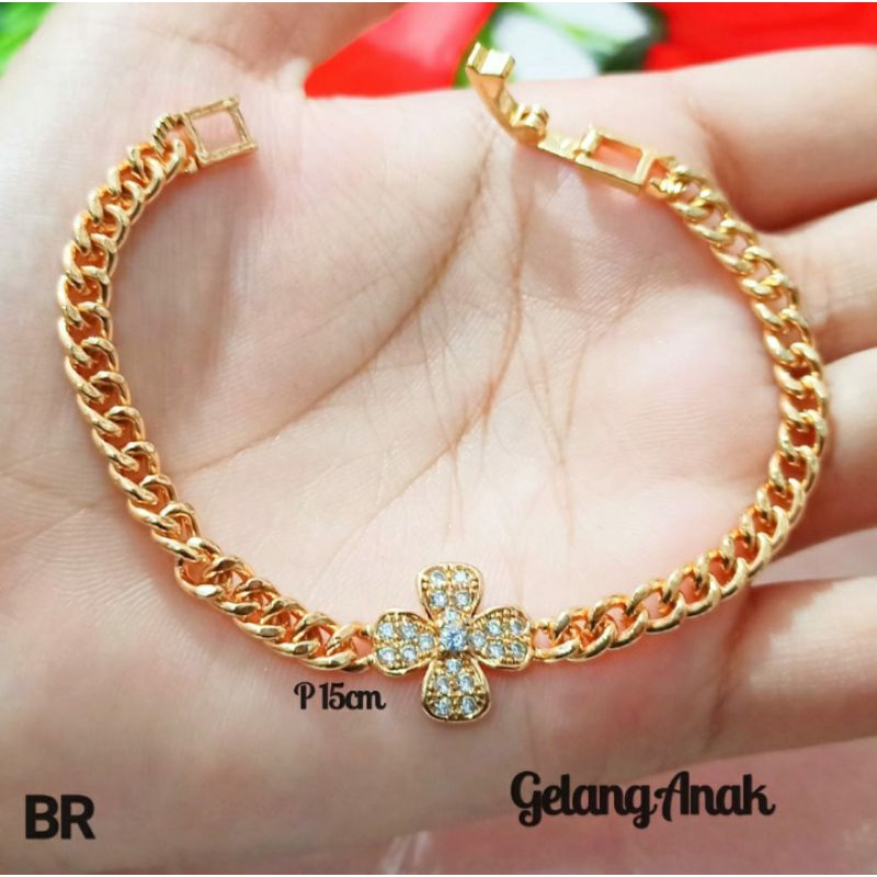 Gelang Anak Rantai Mata Varian motif Perhiasan Anak ABG cantik (COD)