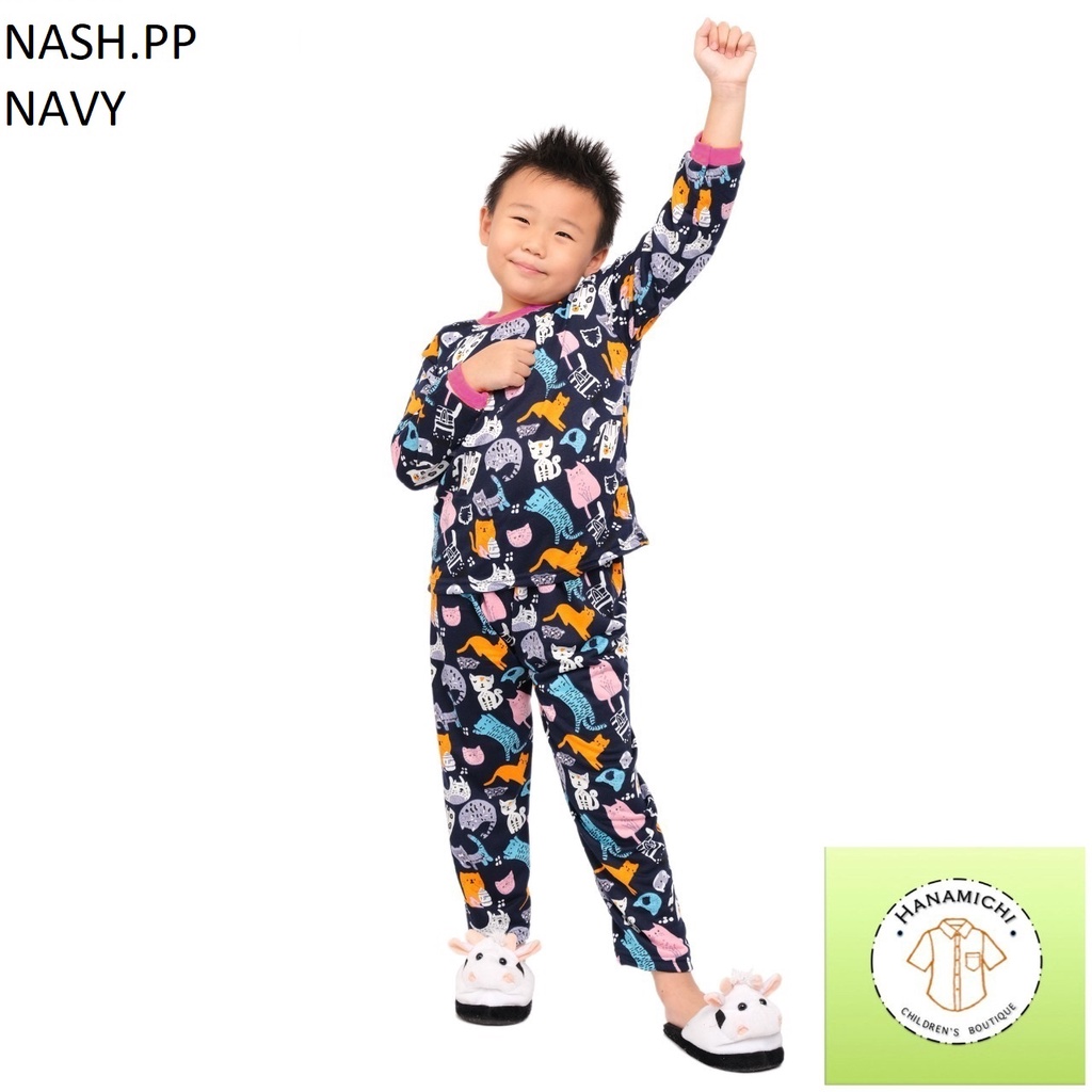 Hanamichi NASH.PP Setelan Piyama Anak Lengan Panjang Full Print