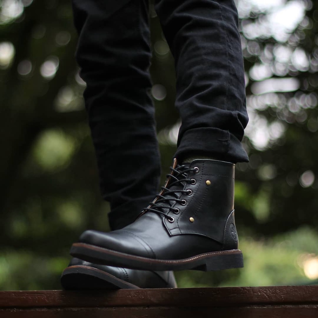 OVERTURE BLACK (KULIT ASLI) |ManNeedMe x Reyl| Sepatu Safety Boots Pria ORIGINAL