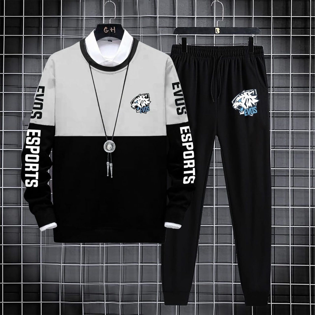 COD/ARPIOSSHOP - STELAN ESPORT EVOS - SETELAN PRIA WANITA SATU SET ( SWEATER + JOGGER )