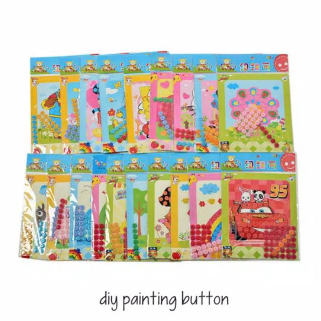 

DIY PAINTING BUTTON/Button sticker art n craft