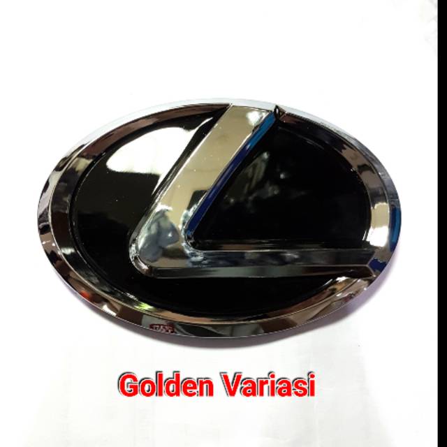 EMBLEM LEXUS / EMBLEM LOGO LEXUS UKURAN 12CM HITAM CHROME LEXUS