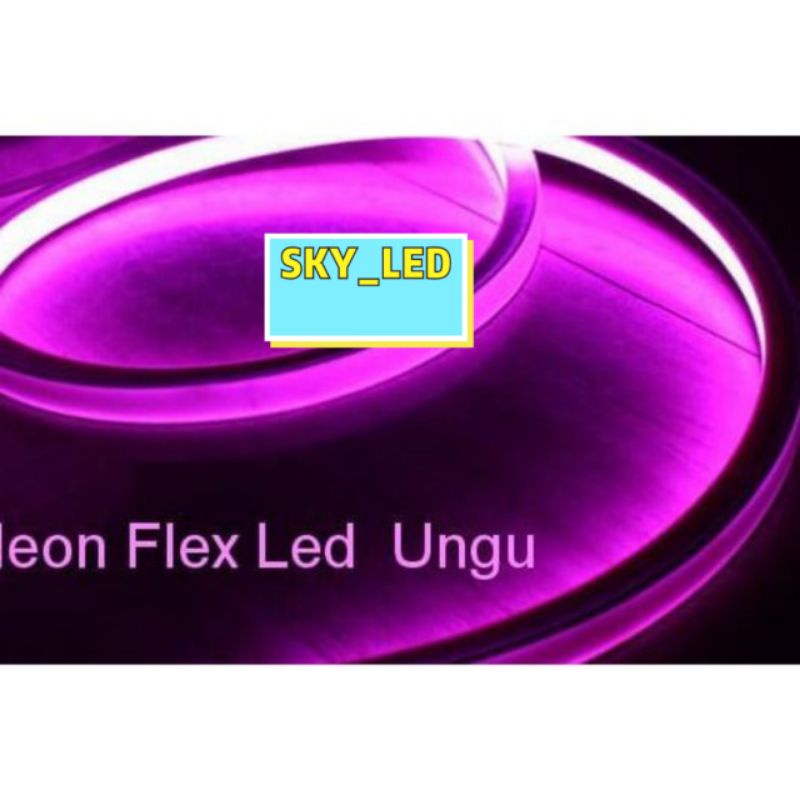 Neon Flexible 220v UNGU Per Meter / Lampu LED Neon Sign