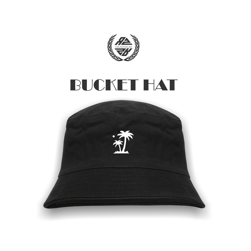 Topi Buket Pria Wanita Bucket Hat Bolak Balik 2 Warna Sablon Tiger Head