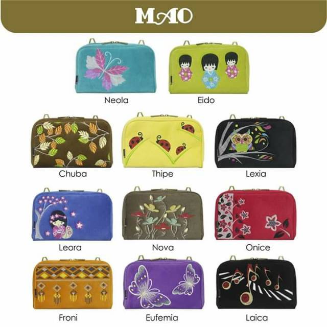 Tas Selempang Wanita Makara Authentic Organizer / MAO Makara / Tas Etnik Makara Resleting Satu