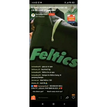 Hoodie Feltics Second Original