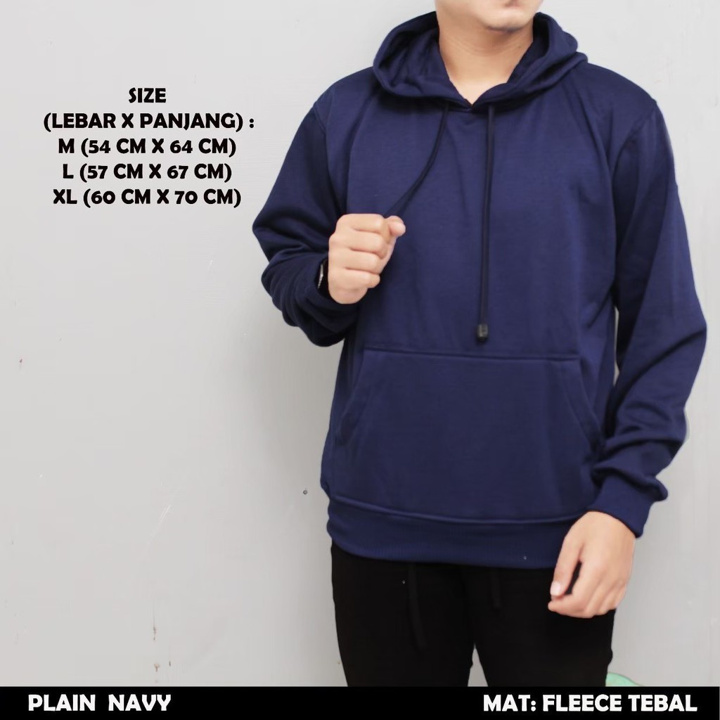 Hoodie Sweater Polos size M, L, XL, XXL Jaket tebal bayar ditempat