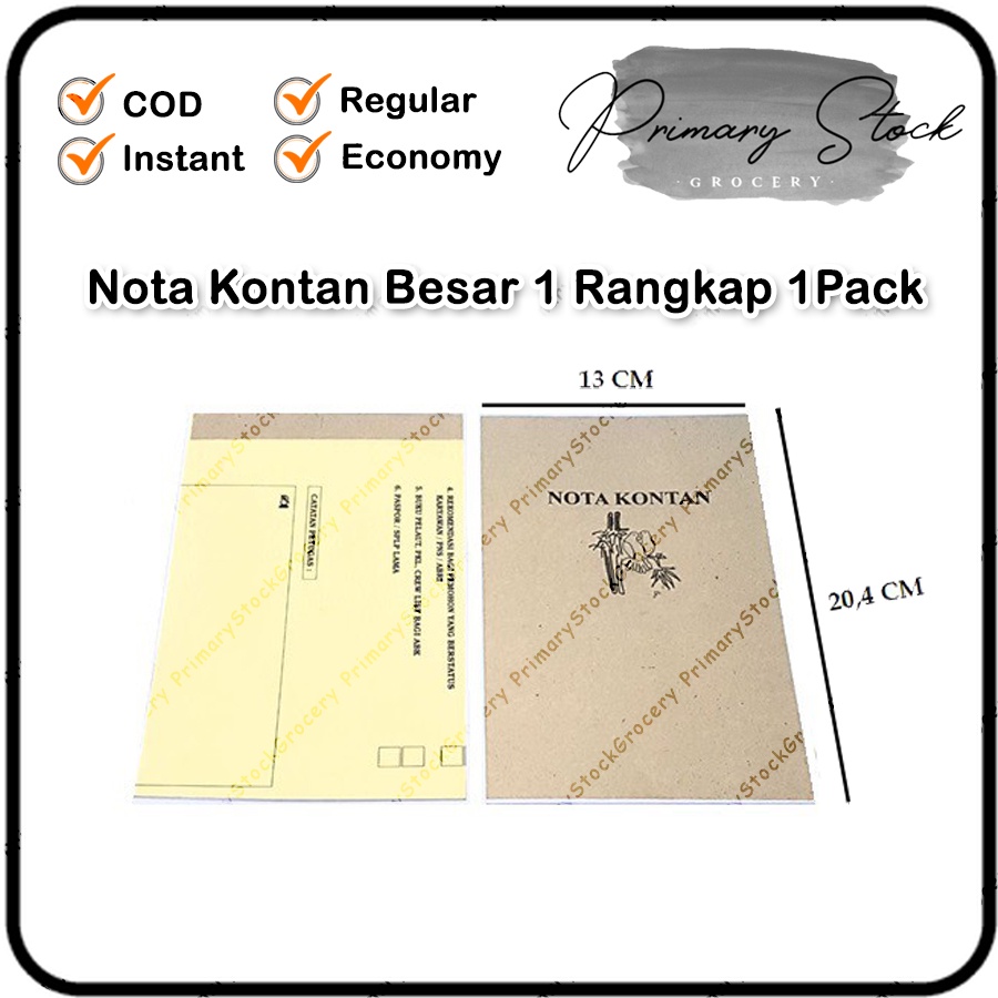 

Nota Kontan 1 Ply Kecil Panjang Mini 1 Pack Murah Pak 10 Buku