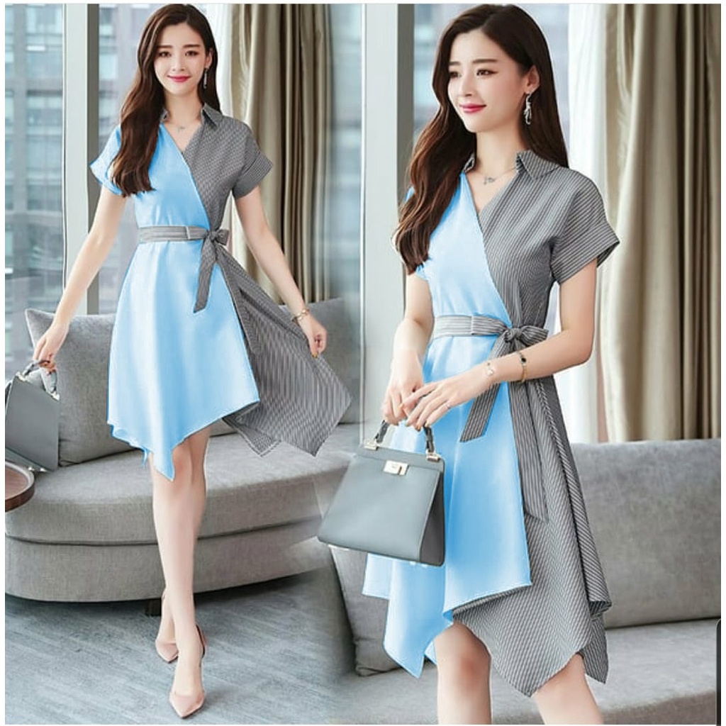 dress laluna/pakaian wanita/baju wanita kekinian /dress/dress korea/dress kece/dress/korea style/mod