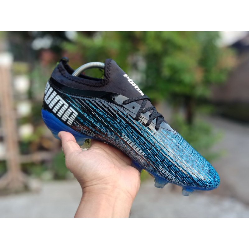 SEPATU BOLA SEMI BOOT PUMA ULTRA BIRU HITAM SEPATU OLAH RAGA PRIA SEPATU GRADE ORI SEPATU IMPOR IMPO