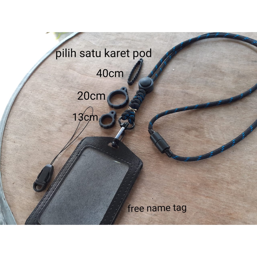 

Id card pods paracord, gantungan tali kalung name tag, lanyard Custom