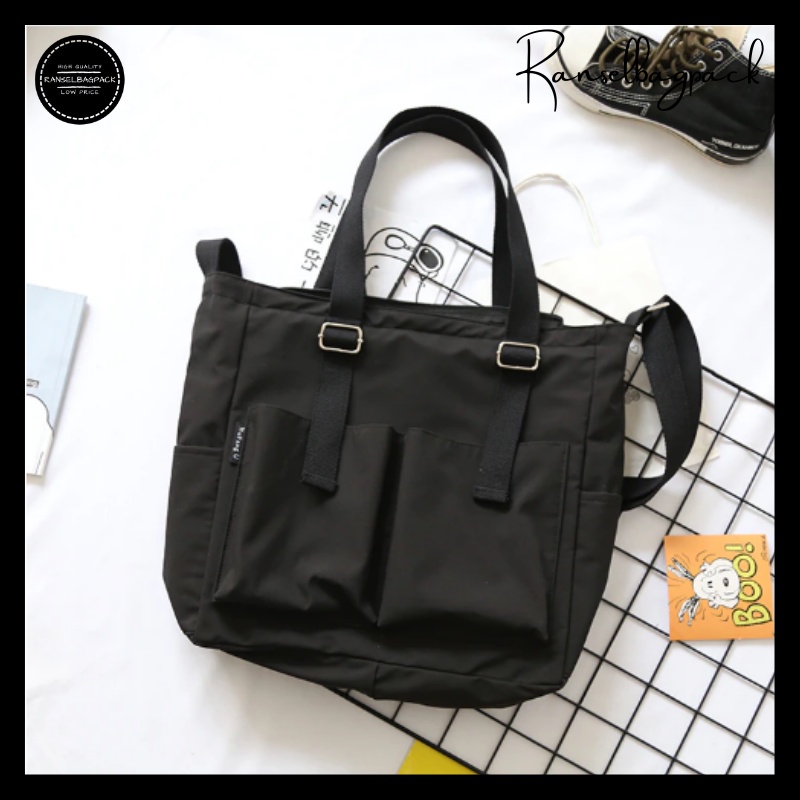 Tas Tote Bag Bahu Selempang Shoulder Terbaru Bagus Murah Kekinian Korea Import  Lokal Original Fashion Lokal Multifungsi Stylish Favorit Remaja Dewasa Sekolah Kuliah Kerja  Traveling Perempuan Wanita Cewek