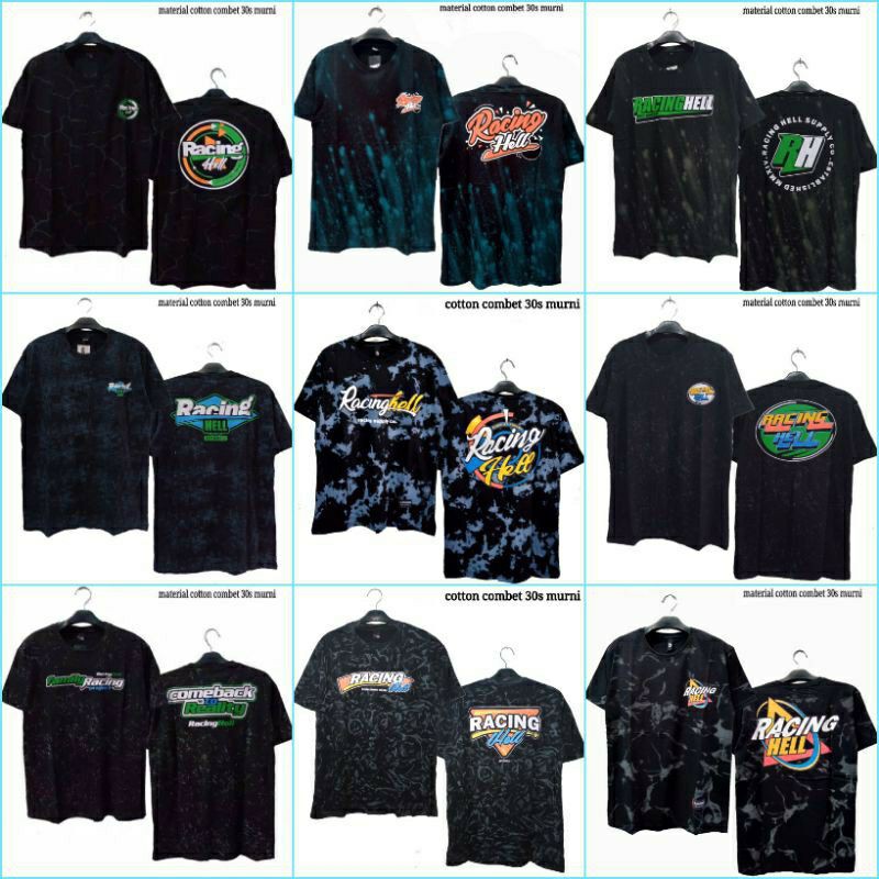 (COD) KAOS TSHIRT RACING HELL /DRAG BIKE BALAP DISTRO katun combed BEST SELLER