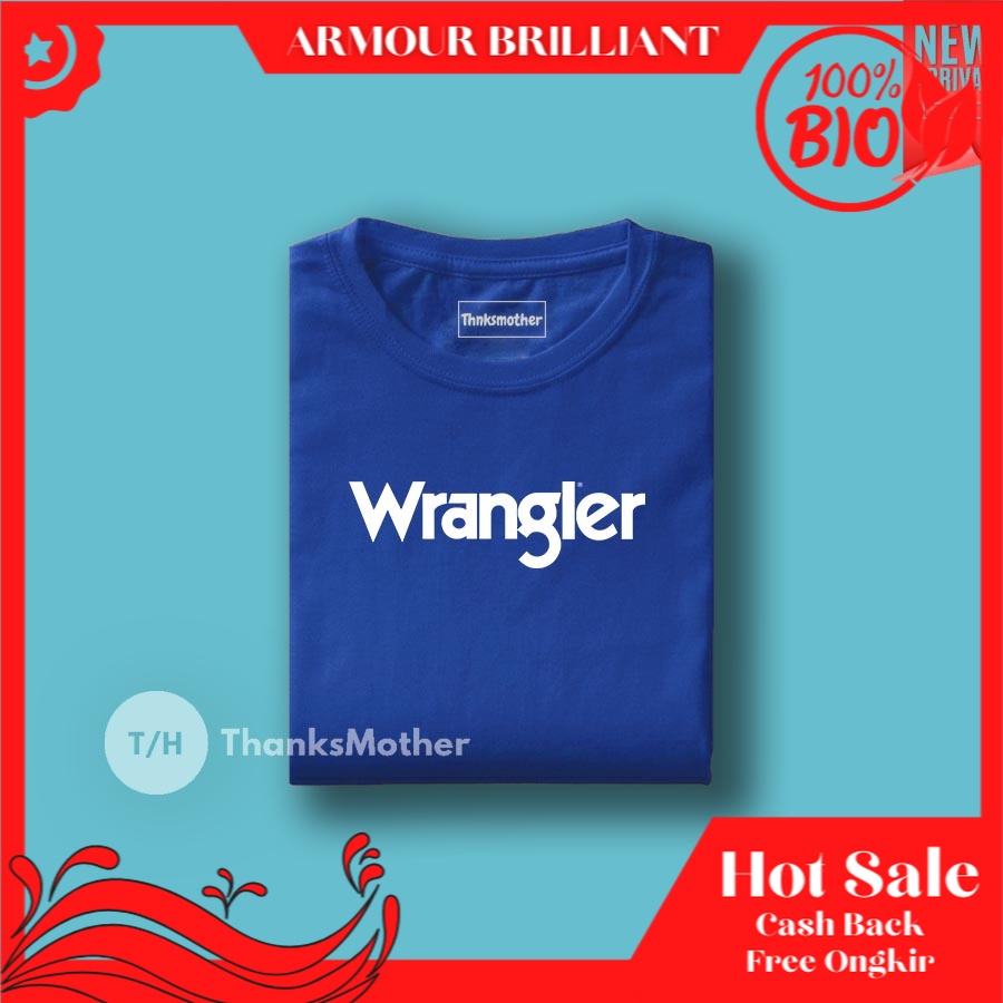 [PROMO COD] Thanksmother Kaos wengler white Cotton Combed 30s Bahan Adem Premiun