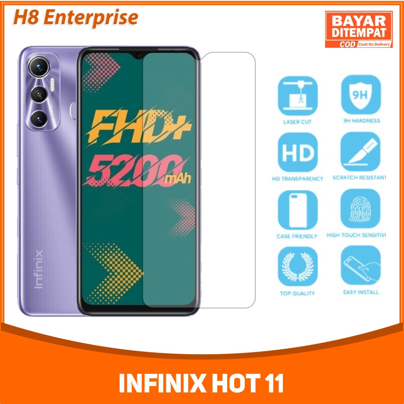 Tempered Glass Infinix Hot 11  - Tempered Glass Premium Quality