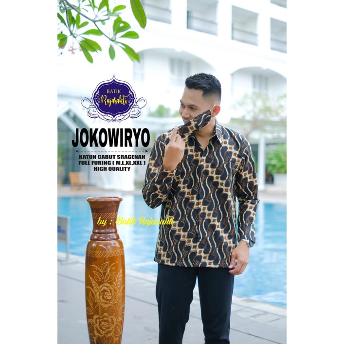 JOKOWIRYO RAJASAKTI KEMEJA BATIK SOLO PRIA LENGAN PANJANG PENDEK LAPIS FURING ATASAN PREMIUM MODERN KATUN HALUS MADUKARA JIWATRENTEM MACAM KUJANG NAJMUDDIN ABRAR WIJAYA MANUK PRING 2 RAIBOW BABON GREY 2 BLUE INDAH JOKOWIRYO PRASADO MERAK MANIZE DEVABROTO