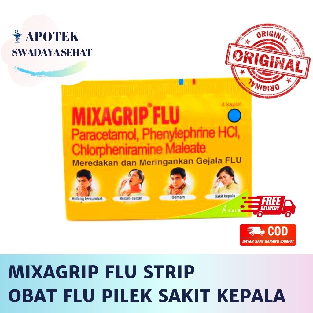 MIXAGRIP Flu Strip 4 Tablet - Obat Pilek