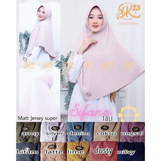 JILBAB SIFANA TALI MERK SK23 COLLECTION | JILBAB BLUSUKAN | JILBAB JERSEY SUPER | JILBAB VIRAL