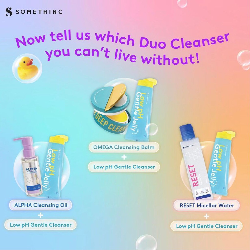 SOMETHINC Cleanser | Low pH Gentle Jelly Men Reset Micellar Water Alpha Cleansing Oil Balm Acnedot