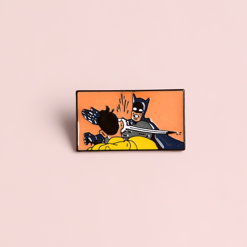 Bros Pin Enamel Desain Kartun Anime Hero Batman Untuk Fans