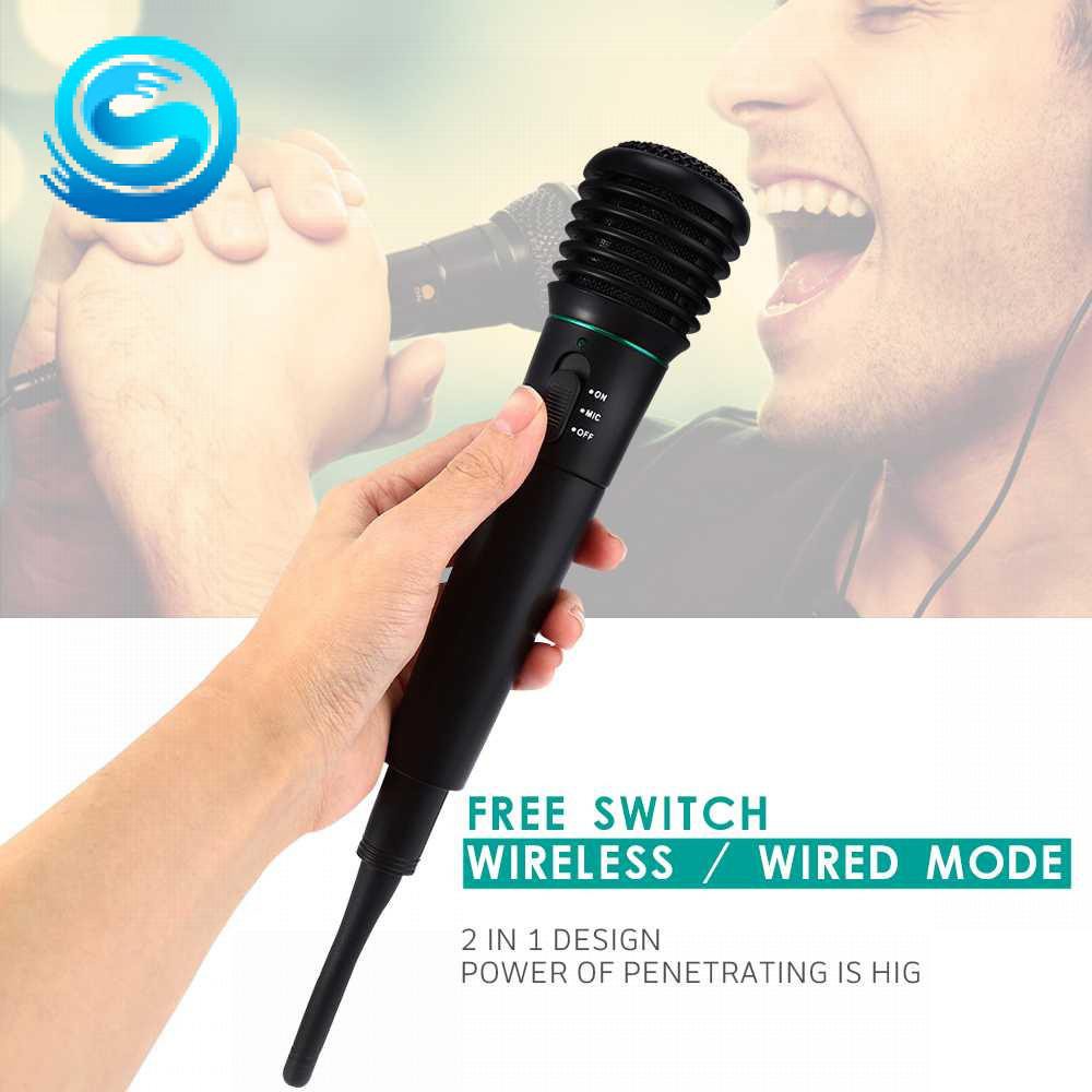 Mikrofon Profesional 2 in 1 Wireless Wired - WM-308 [Hitam]