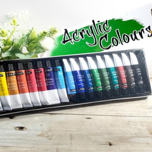

Special kemerdekaan|SQ15|V-Tec Acrylic Colour Set 18 Warna / Cat Acrylic 18 Warna VTEC