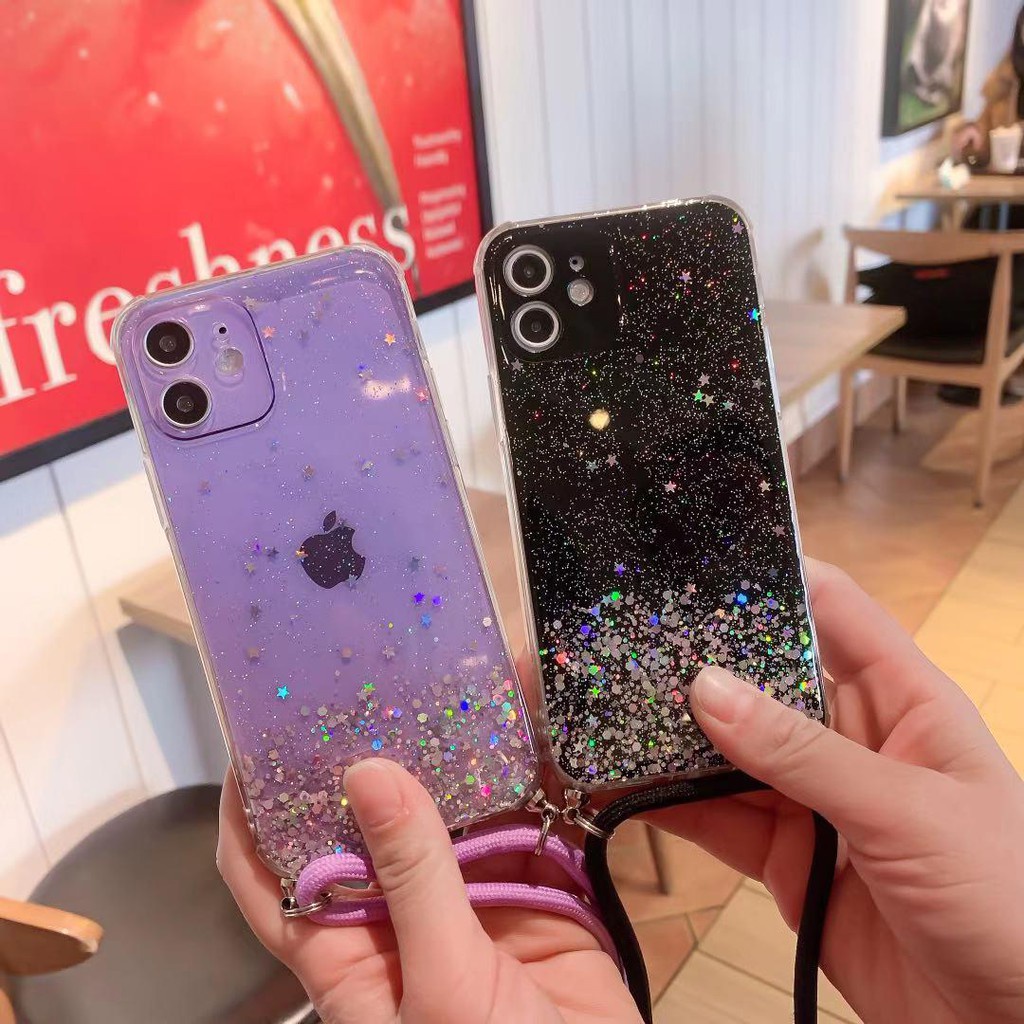 Case Dengan Lanyard Untuk OPPO Reno 4F 4 A53 A5S A3S A11K A12E A33 A52 A92 A31 A5 2020 / A9 2020 A15 F11