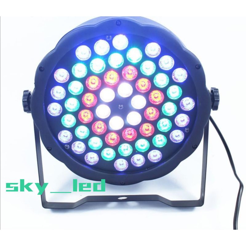 LAMPU SOROT PANGGUNG DISCO 54LED (ADA SENSOR SUARA) LAMPU PANGGUNG RGB 54W/PAR LIGHT/LAMPU PANGGUNG