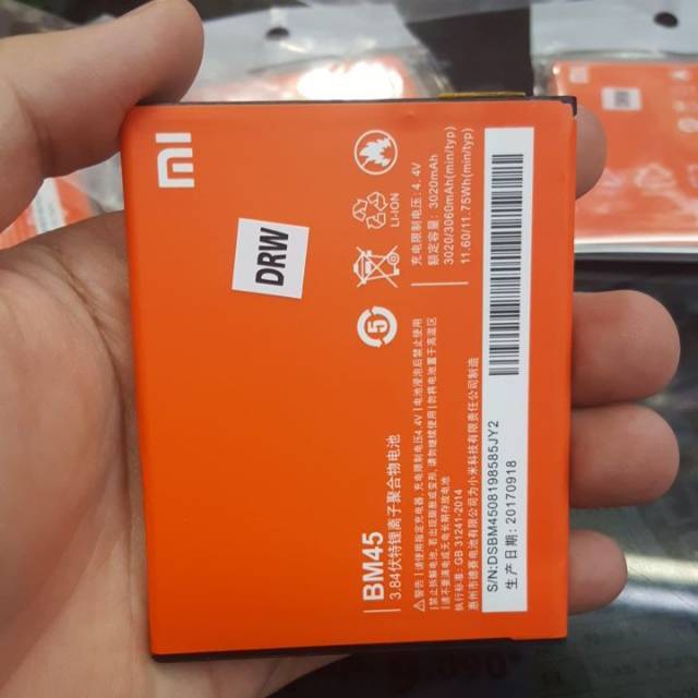 Baterai xiaomi note 2 bm45 original