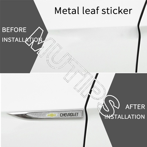 2pcs Stiker Logo Chevrolet Bahan Metal Aksen Berlian Imitasi Untuk Pintu Mobil Spin Orlando Captiva Lova Zafira