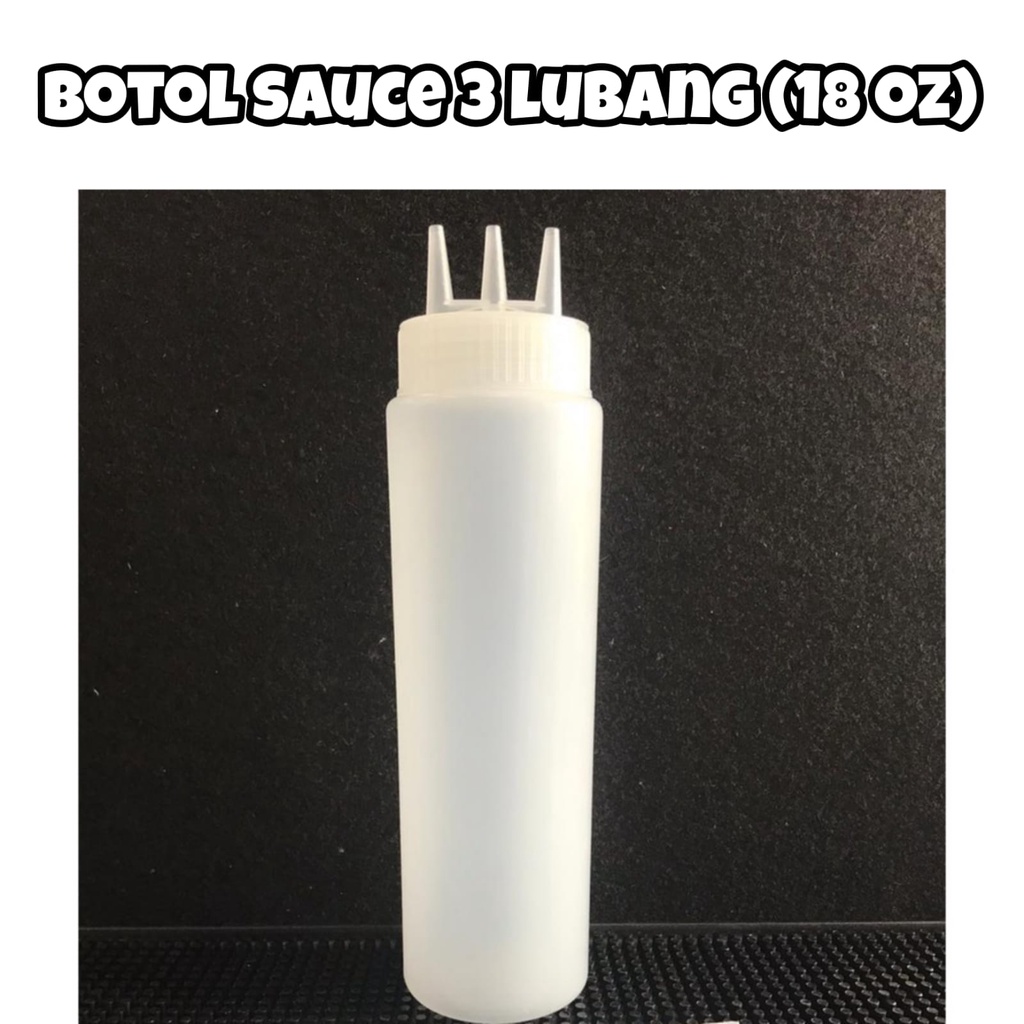 BOTOL SAUCE 3 LUBANG / BOTOL SUSU / BOTOL MAYO / BOTOL KECAP