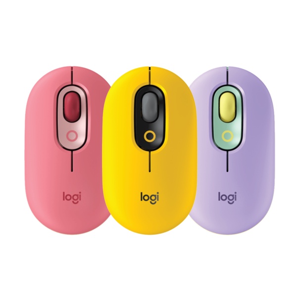 Logitech POP Mouse Wireless Bluetooth- Silent Touch with Emoji Key