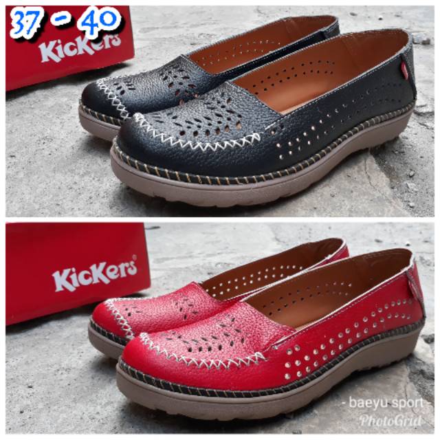 sepatu pantofel wanita kulit asli