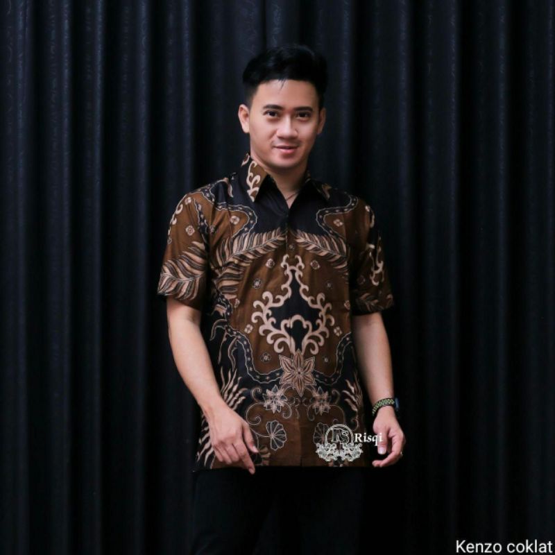 Kemeja Batik Pria Lengan Pendek Batik Pria Modern Batik Kerja Kantor M L XL XXL Seragam Batik