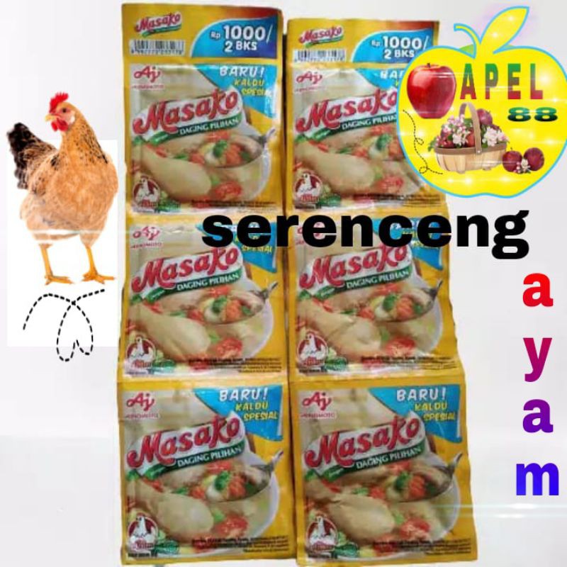 

masako ayam 1 renceng isi 12 sachet