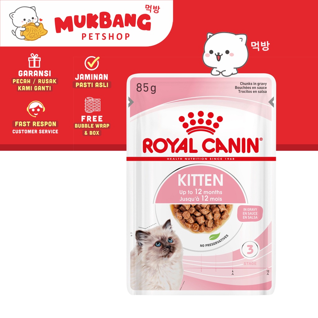 Royal Canin Pouch 85gr RC Wet Food Makanan Basah Kucing Sachet Kitten Gravy RC Instense Beauty Gravy Instinctive Gravy Makanan Kucing Basah