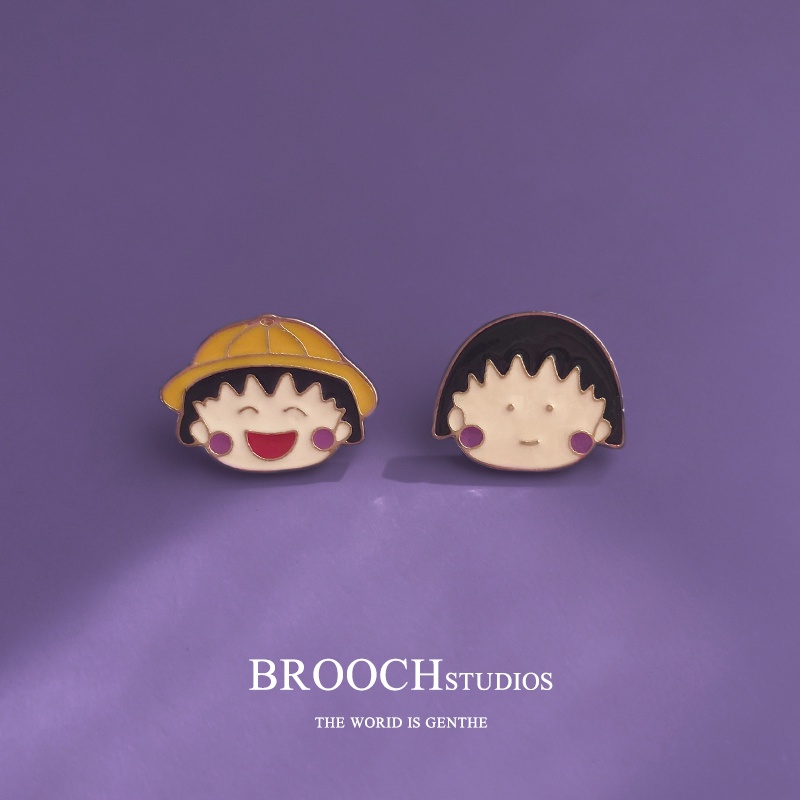 Bros Pin Desain Kartun Lucu Gaya Korea Untuk Dekorasi Leher