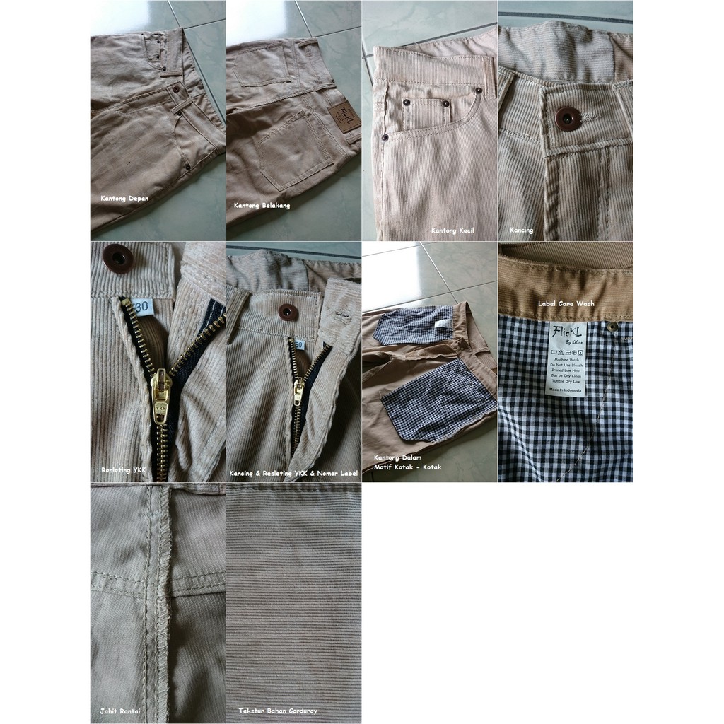 Celana Corduroy Cutbray Pants Jeans Denim Panjang