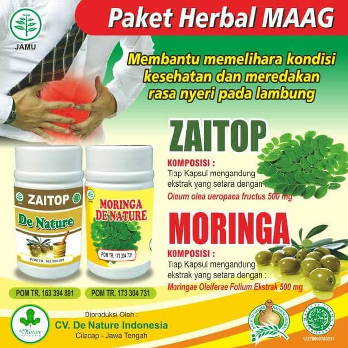OBAT MAAG ASAM LAMBUNG HERBAL DE NATURE INDONESIA  Penyakit asam lambung atau Gastroesophageal Reflu