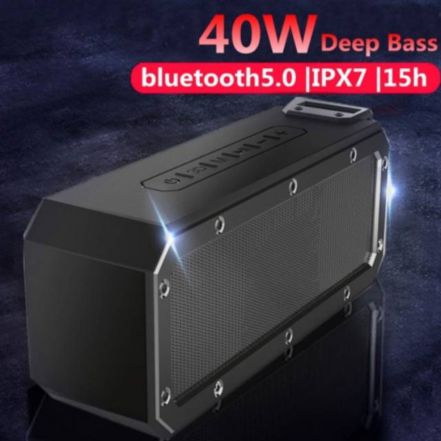 X3 PRO 40W Bluetooth Speaker Column Subwoofer BT4.2 IPX7 Waterproof Speaker