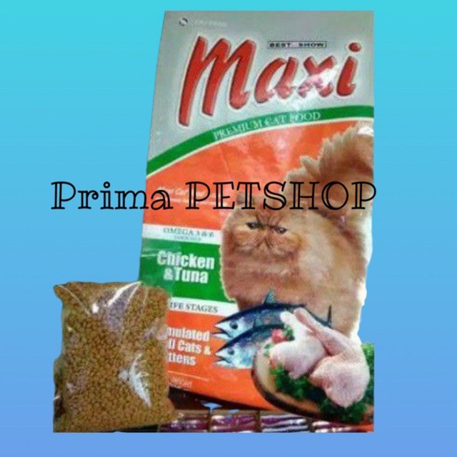 MAXI PREMIUM CAT FOOD  1 KG / MAKANAN KUCING KERING