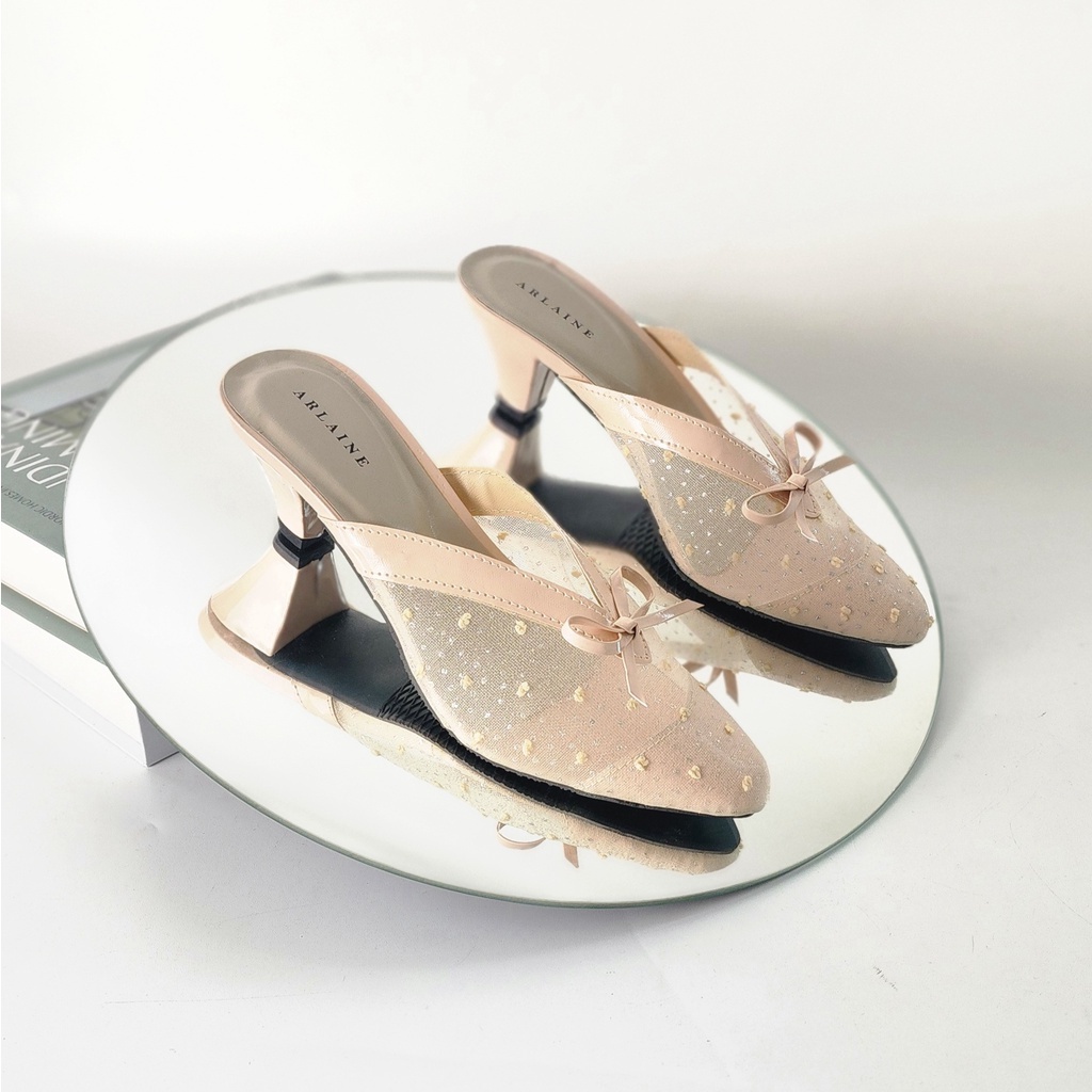 Arlaine - Sherly Heels Selop / Heels Brukat / Heels Kondangan / Heels 5Cm Wanita