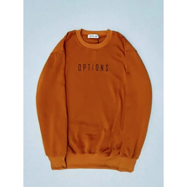 jaket sweater pria wanita terbaru jaket sweater crewnek original yuse-Options putih
