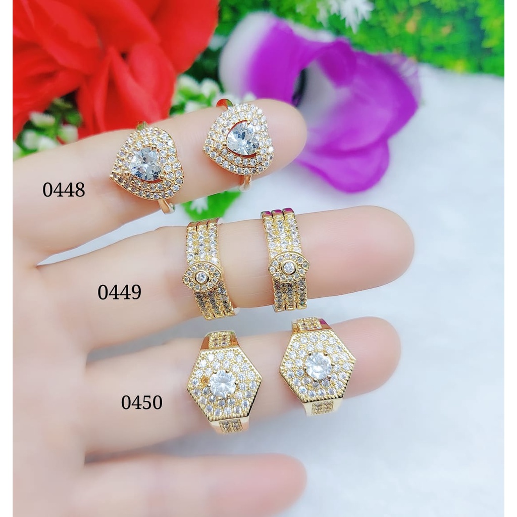 Cincin xuping permata lapis emas perhiasan fashion0448-0450