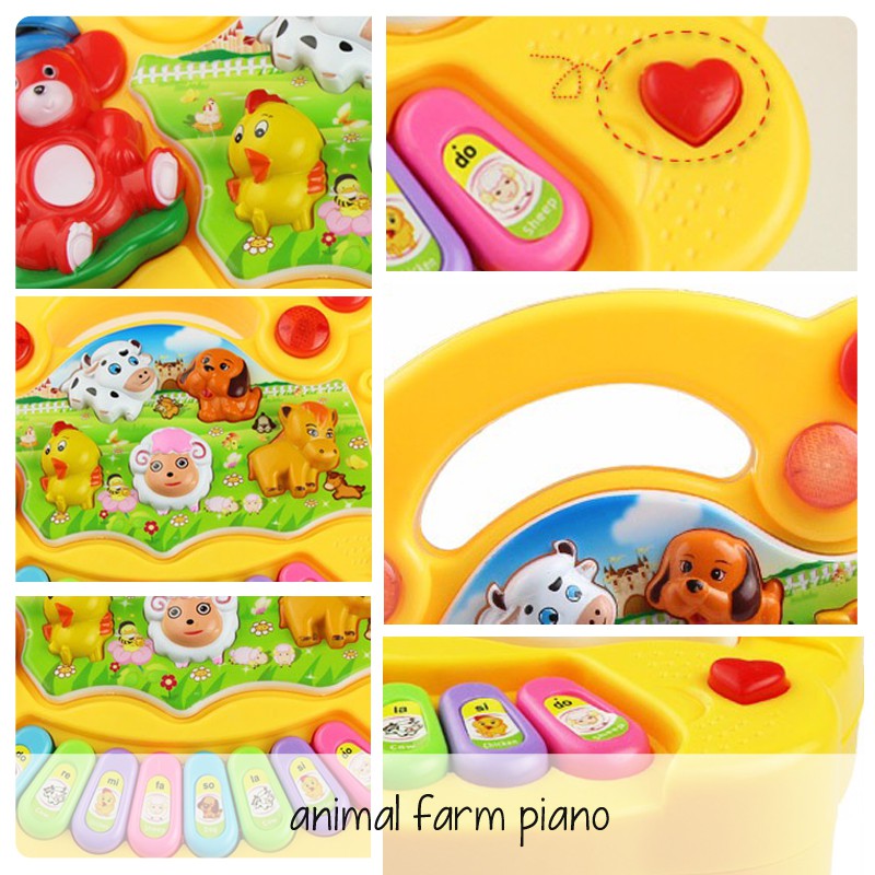 Edufuntoys -  MUSIC PIANO/ animal farm Piano / vehicle piano / music elf mainan piano anak-4
