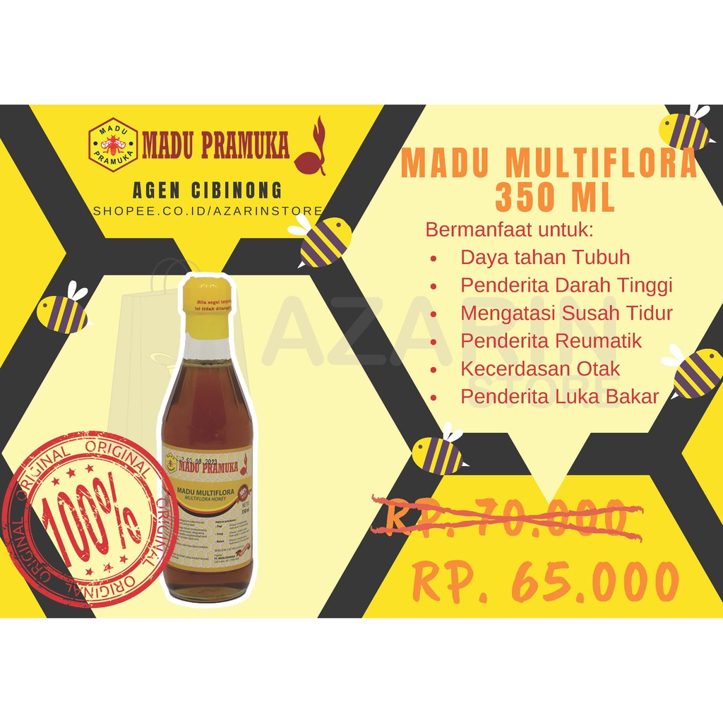 

Madu Pramuka Multiflora 350 ml Asli Diskon Harga Agen