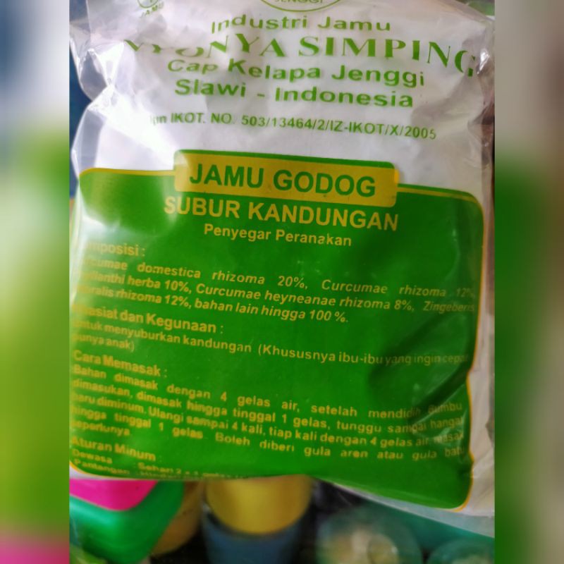 

Jamu subur kandungan/Jamu godog/jamu Nyonya simping