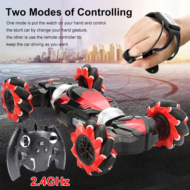 4DRC Mainan Remote Control Mobil RC Gesture Sensing Stunt Car 360 Flip - 4D-4