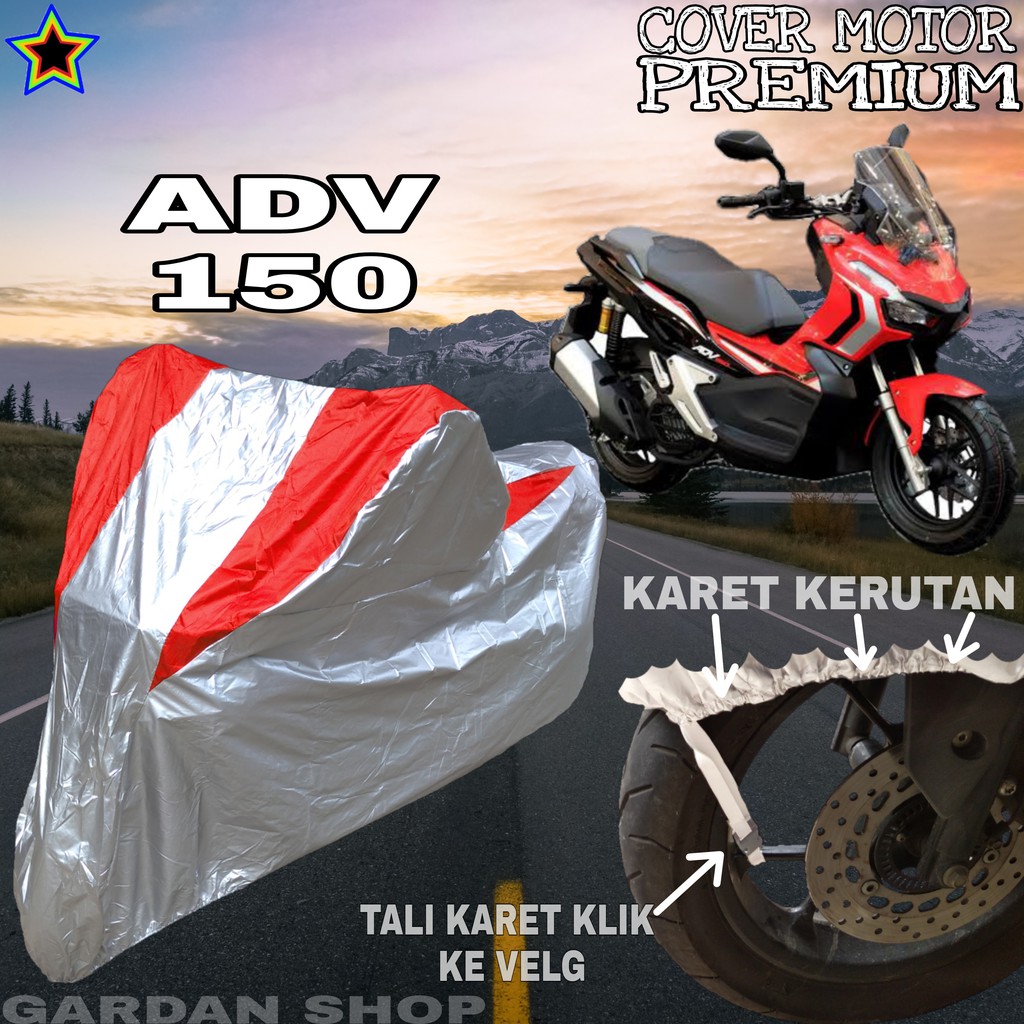 Sarung Motor ADV 150 Silver MERAH Body Cover Penutup Motor Adv 150 PREMIUM